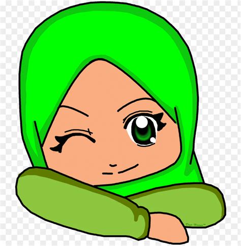 Animasi Bergerak Animasi Gambar Kartun Berhijab Happy Little Girl