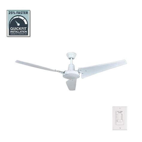 Hampton Bay Industrial 60 In Indooroutdoor White Ceiling Fan With