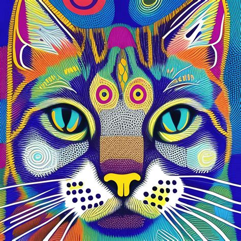 Aboriginal Style Cat Illustration · Creative Fabrica
