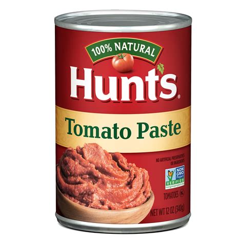 Hunts Tomato Paste 100 Natural Tomatoes 12 Oz