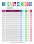 Free Printable Kid's Daily Schedule Template | Kids schedule, Daily ...