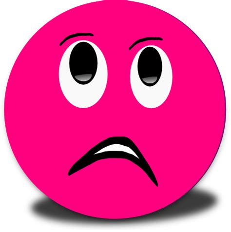 Smiley Terrified Pink Emoticon Clipart I2clipart Royalty Emoji Images
