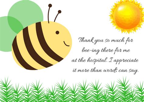 Thank You Note Wording For Hospital Visit
