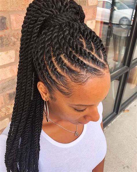 43 Eye Catching Twist Braids Hairstyles For Black Hair Page 3 Of 4