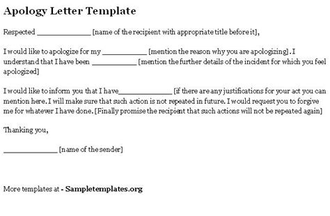 apology letter template sample letters sample resume
