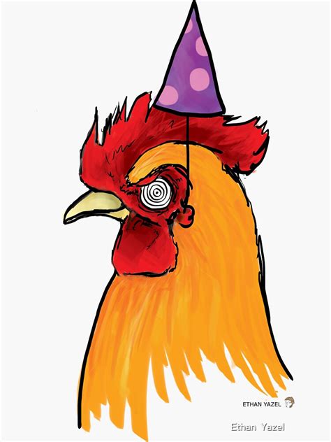 Party Fowl Sticker By Ethanburnsides Redbubble