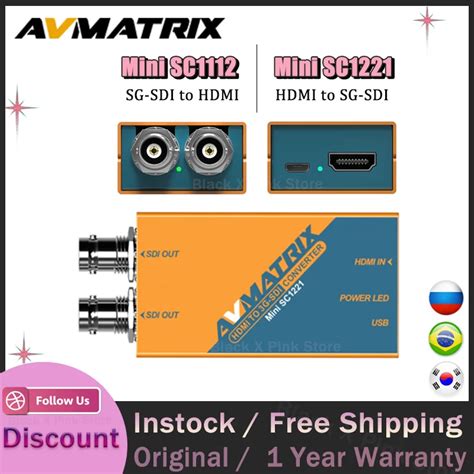 Avmatrix Mini Sc1112 Sc1221 Pocket Size 3g Sdi 1080p To Hdmi Compatible