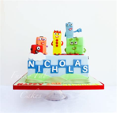 Numberblocks Themed Birthday Cake Birthday Cake For Cat Second