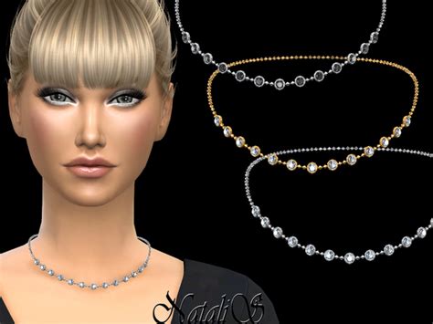 Round Crystals Necklace V1 By Natalis At Tsr Sims 4 Updates