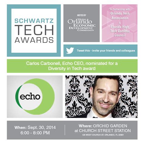 Carlos Carbonell Nominated For The Schwartz Tech Awards Echo Interaction Group