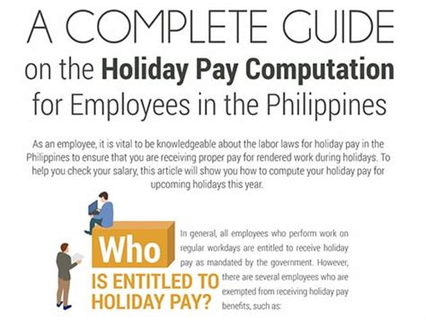 Comprehensive Guide On Holiday Pay Computation In The Philippines 2022