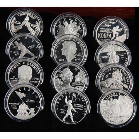 Collection Of 27 Modern Commemorative Proof Silver Dollars Lot 2263