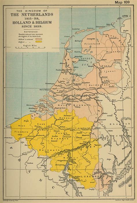 Map Of The Netherlands 1815 39 Holland And Belgium Since 1839