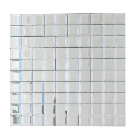 10 Pack 12x12 Silver Peel And Stick Mirror Wall Tiles Efavormart