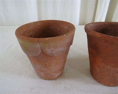 Antique Straight Sided Hand Thrown Terracotta Pots 5 Antique Etsy Uk