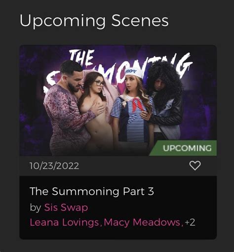 upcoming sis swap scene “the summoning part 3” feat leana lovings and macy meadows r