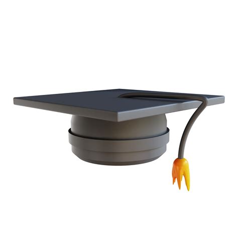 3d Illustration Colorful Graduation Hat 10842439 Png