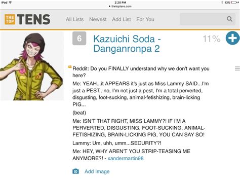 Xandermartin98 Spiritually Identifies With Kazuichi Souda And Wants To