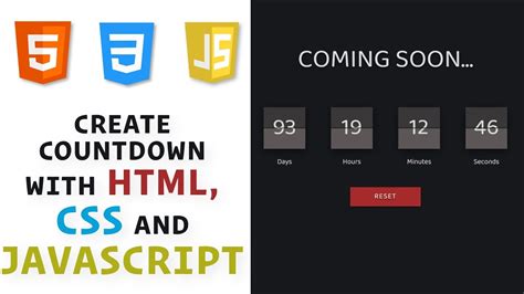 Countdown With HTML CSS And JavaScript How To Create JavaScript Countdown