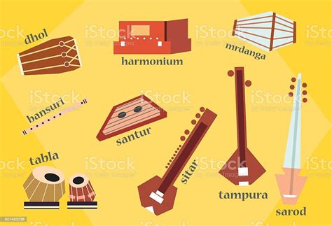 Vector Indian Instruments Stock Illustration Download Image Now