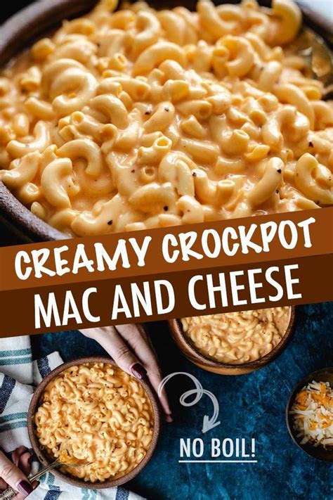 This will give you the creamiest results. Creamy Crock Pot Mac and Cheese (NO boiling!) - The Chunky ...