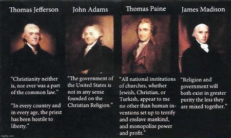Image Tagged In Founding Fathers For The Separation Of Church And State