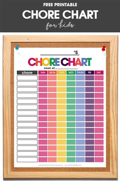 Chore Charts For Kids Chore Chart Kids Charts For Kid