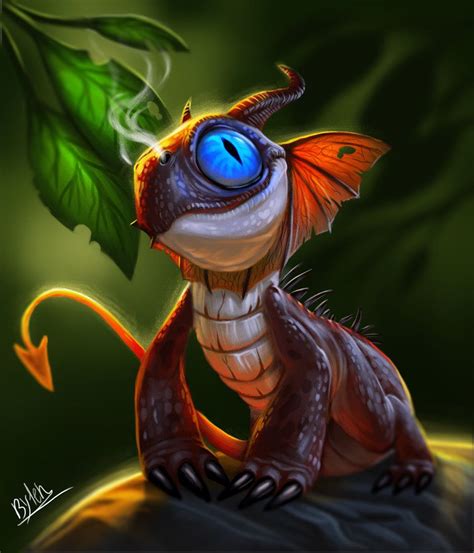 Little Dragon By Tehchanester Conceiçao Cute Fantasy Creatures