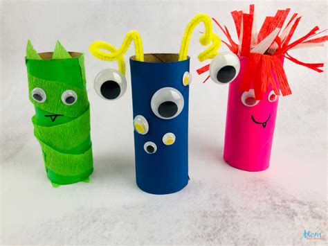 Toilet Paper Roll Monsters Craft Let Their Imaginations Run Wild