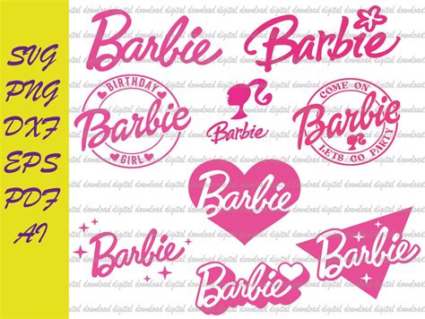 Barbie Svg Barbie Png Dxf Eps Barbie Cut Files Vector Barbie Clipart
