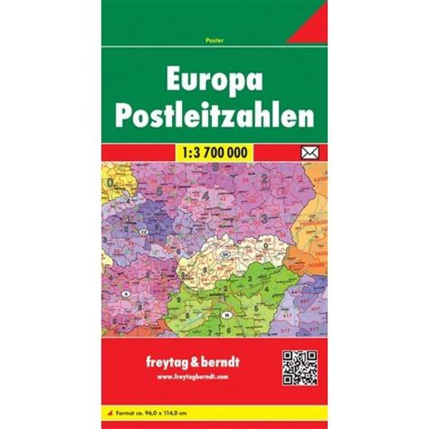 Europe Postcode Map Folded