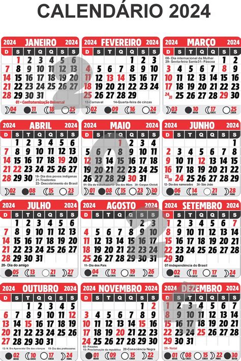 A Calendar With The Spanish Language And Numbers For Each Month In Red