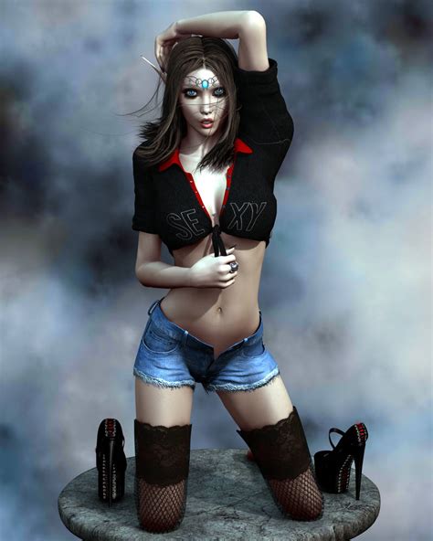 Evinessa Sexy Devil Vamp Elf Jeans And Heels 001 B By Evinessa On Deviantart