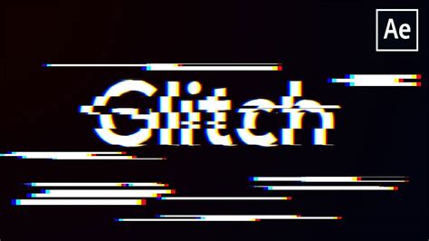 Glitch Effect After Effects Tutorial How To Create Digital Image