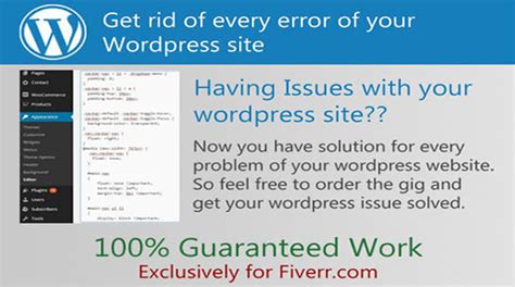 Fix Wordpress Errors Or Wordpress Issue By Bulbul Fiverr