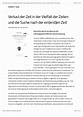 (PDF) Verlust der Zeit in der Vielfalt der Zeiten und die Suche nach ...