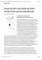 (PDF) Verlust der Zeit in der Vielfalt der Zeiten und die Suche nach ...