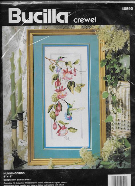Bucilla Hummingbird Kitcrewel Embroidery Kit 40590barbara Etsy