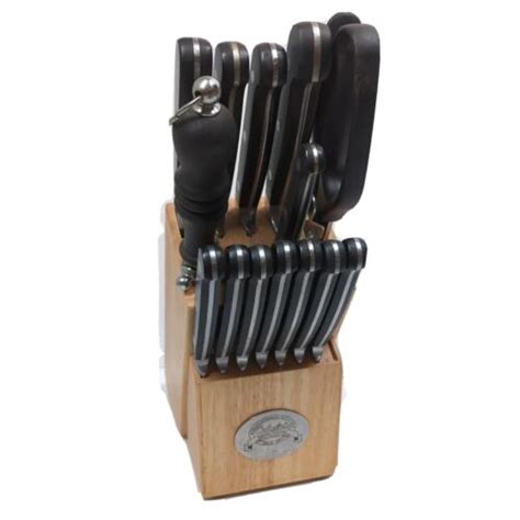 Cabelas Butcher Block Kitchen Knife Set 14 Knives Fork Scissors