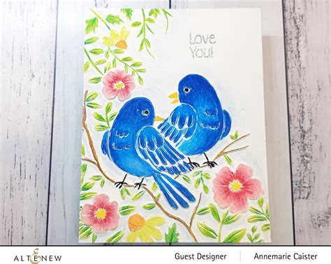 Altenew Loving Birds 3d Embossing Folder For Cardmaking