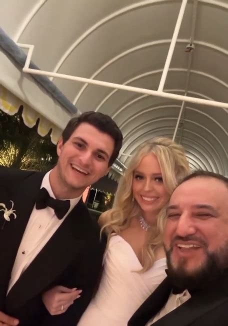 tiffany trump sparkles in elie saab dress as donald walks her down the aisle at mar a lago