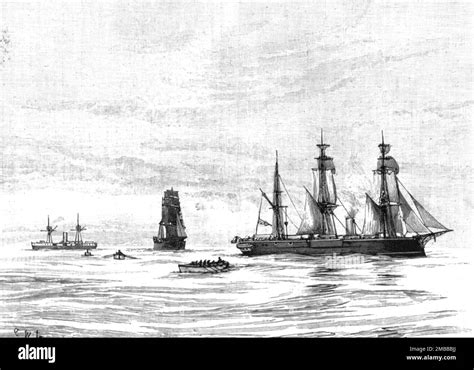 “las Maniobras Navales Con La Flota Hostil “hombre Al Agua” Del Hms “iron Duke” 1890 De