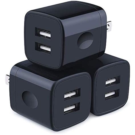 Wall Charger Cube Charging Block Fast Dual Port 21a Usb Power Brick