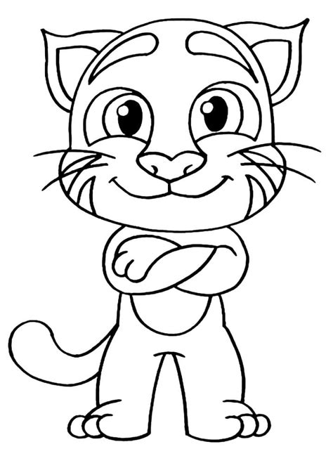 Cool Talking Tom Coloring Page Coloring Pages Free Printable