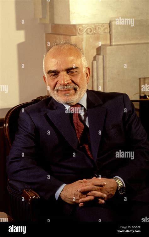 1990s Amman King Hussein Of Jordan At The Royal Palace Stock Photo