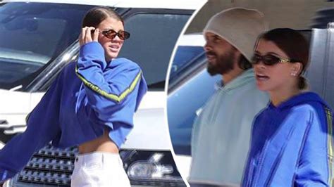 sofia richie 19 flashes her taut tummy in crop top for date with beau scott disick 34 in