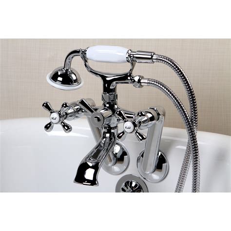 Античный никель латунь стоя отходы башня слива ванна винтаж clawfoot. Kingston Brass Aqua Vintage Two Handle Wall Mount Clawfoot ...