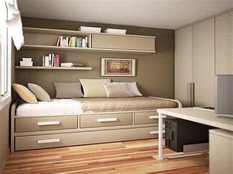 Like any small space, the key to a successful compact bedroom is to create adequate storage within a functional layout. Image Space Saving Bedroom Most Popular Ideas Room ...