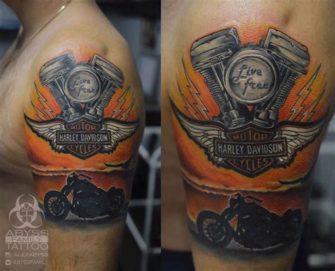 123 inspirational designs, illustrations, and graphic elements from the world's best. 95+ Adventurous Harley Davidson Tattoos
