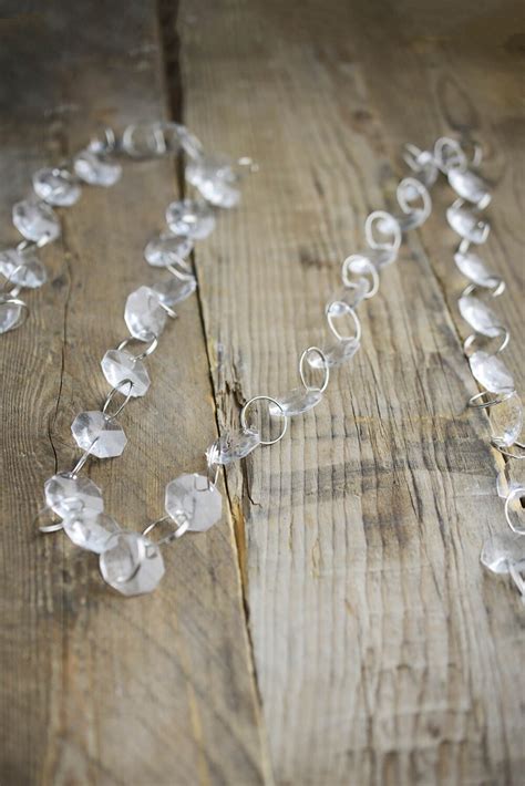 10meters33ft Clear 14mm Acrylic Octagonal Crystal Garlands Strands